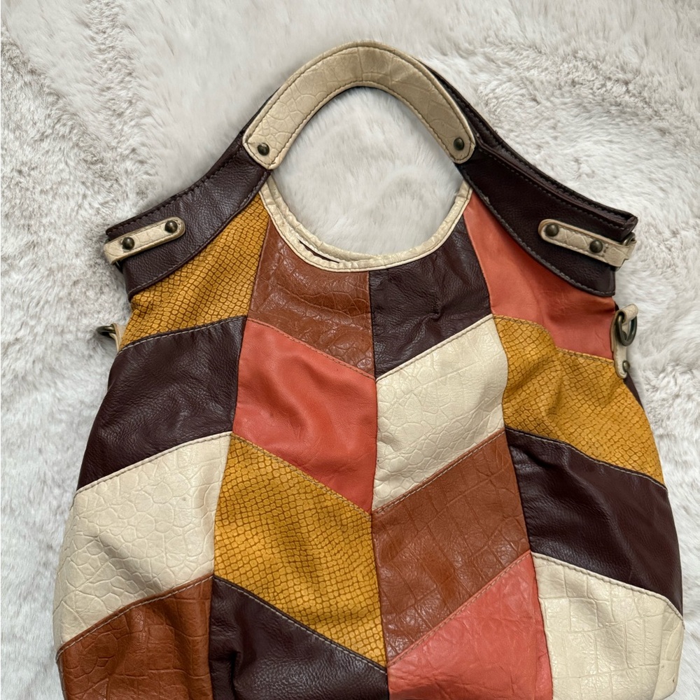 Patchwork Leather Tote Bag